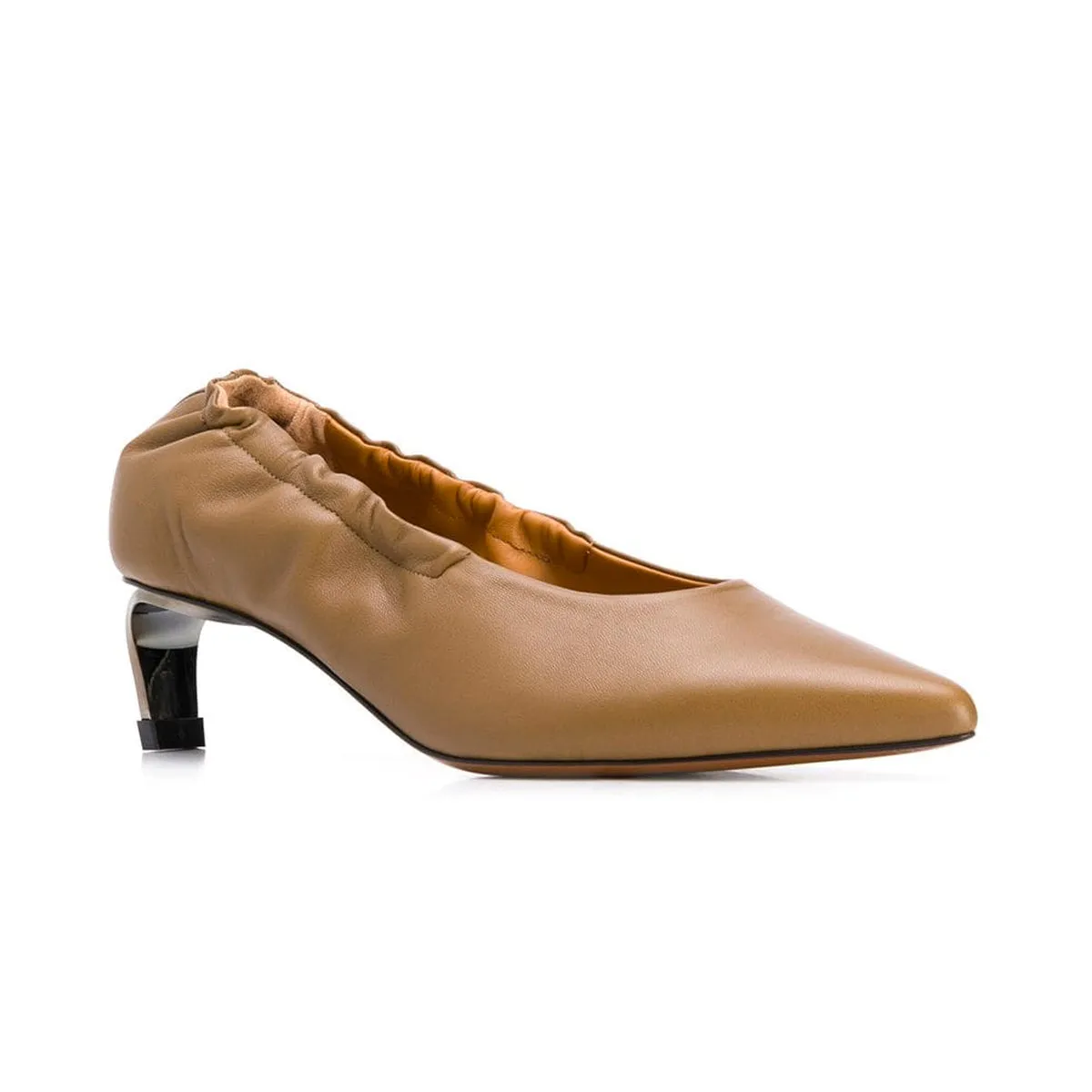 Amour Metal Heel Leather Pumps