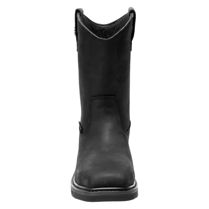 Black Leather "Altman" Pull-On Boots