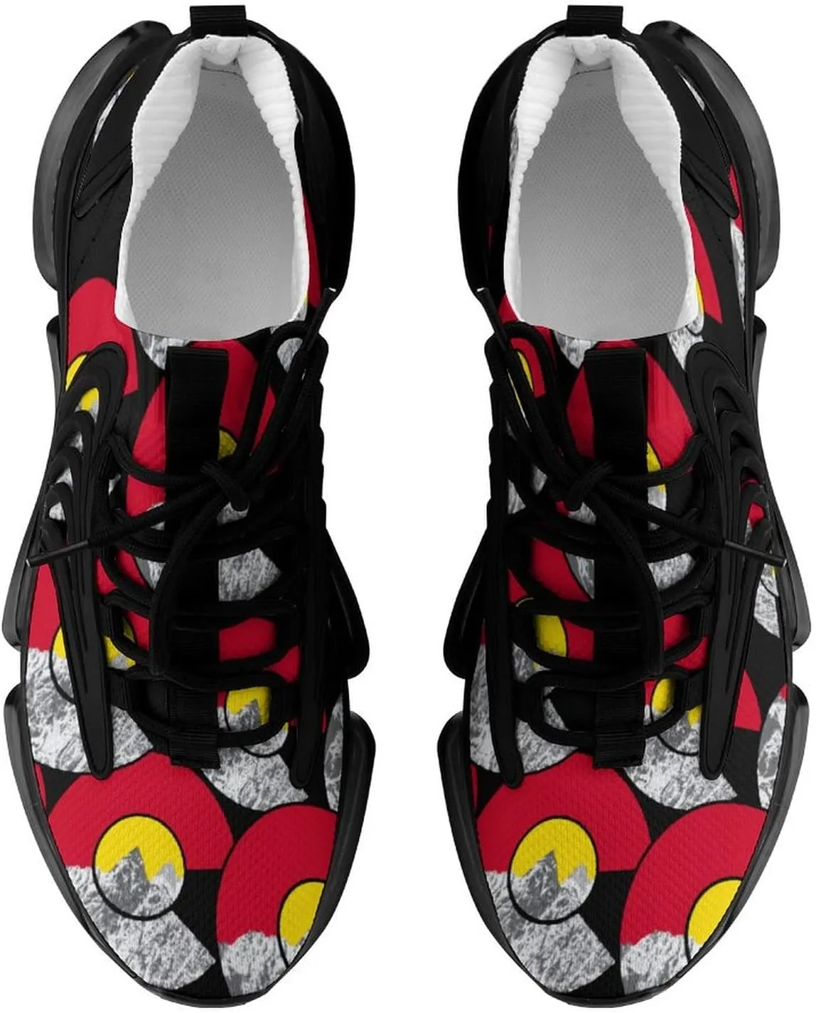 Colorado Flag Moutain Running Shoes for Men Low Top Athletic Training Shoe Sports Walking Shoes Non-Slip Gym Sneakers