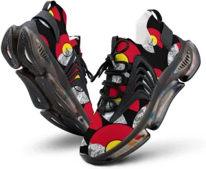 Colorado Flag Moutain Running Shoes for Men Low Top Athletic Training Shoe Sports Walking Shoes Non-Slip Gym Sneakers