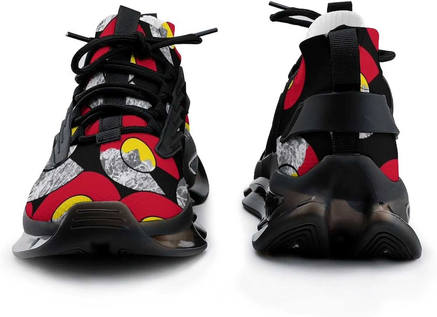 Colorado Flag Moutain Running Shoes for Men Low Top Athletic Training Shoe Sports Walking Shoes Non-Slip Gym Sneakers