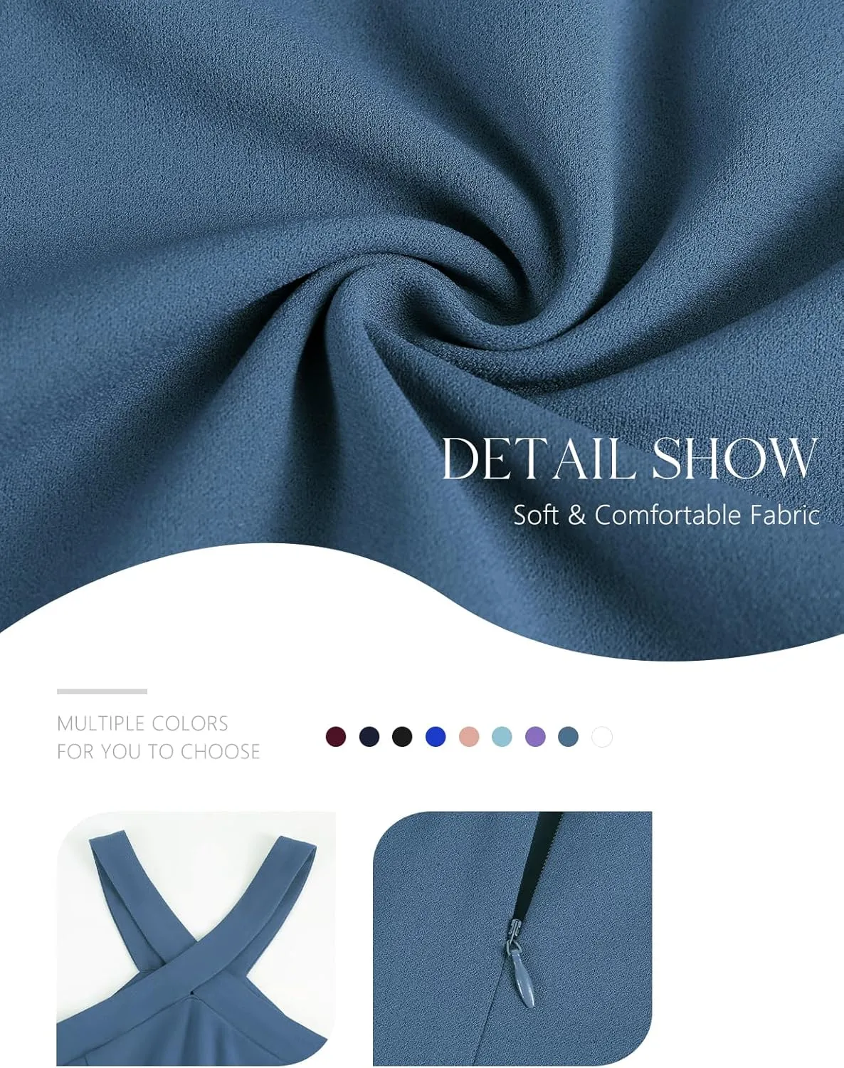 DRESSTELLS Women Cocktail Formal Dresses 2025 Summer Wedding Guest Halter High Low Party Dress