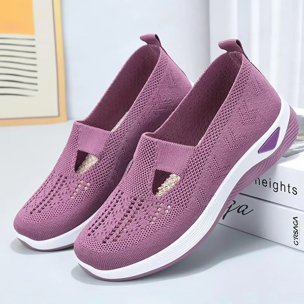 dubuto Women's Walking Shoes 2024 New Wove Breathable Soft Orthopedic Diabetic Comfortable Sneakers for Women Indoor Outdoor Casual Athletic Work Shoes