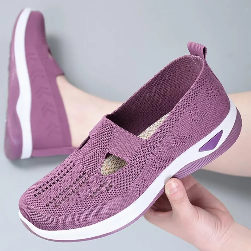 dubuto Women's Walking Shoes 2024 New Wove Breathable Soft Orthopedic Diabetic Comfortable Sneakers for Women Indoor Outdoor Casual Athletic Work Shoes