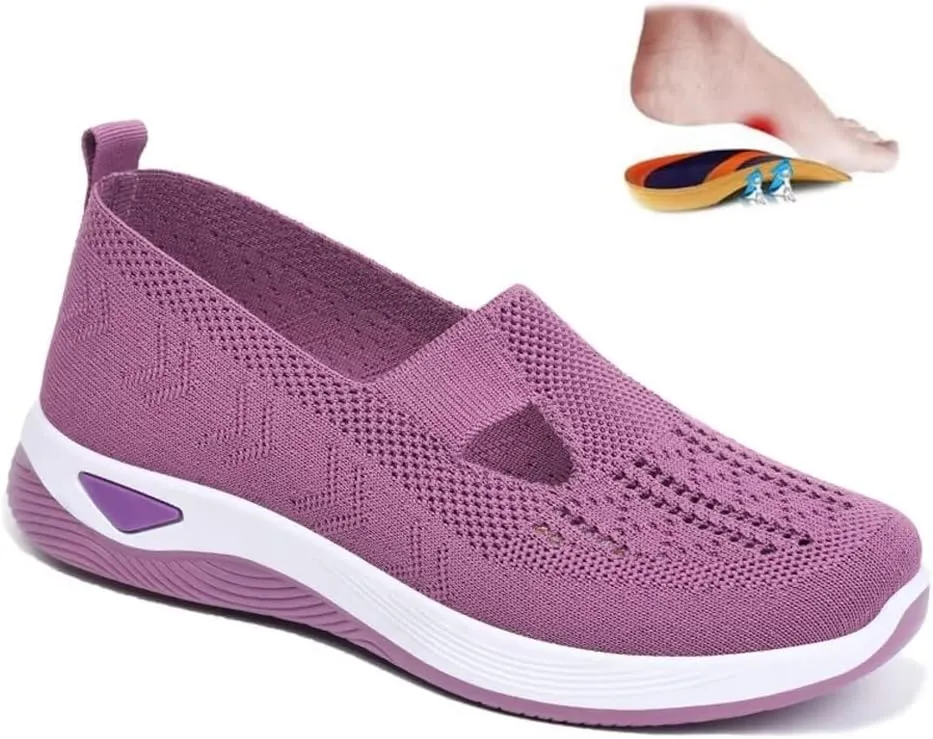 dubuto Women's Walking Shoes 2024 New Wove Breathable Soft Orthopedic Diabetic Comfortable Sneakers for Women Indoor Outdoor Casual Athletic Work Shoes