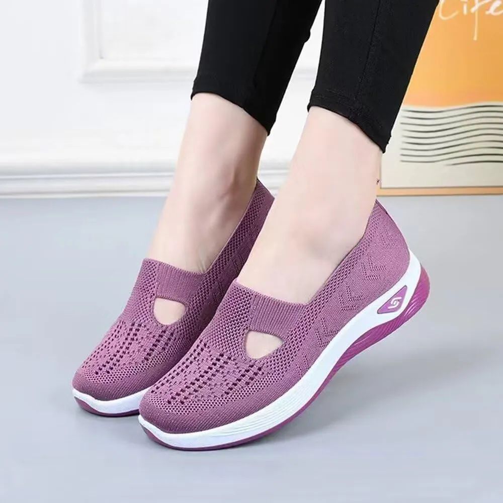 dubuto Women's Walking Shoes 2024 New Wove Breathable Soft Orthopedic Diabetic Comfortable Sneakers for Women Indoor Outdoor Casual Athletic Work Shoes