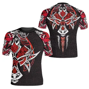 Fenrir Red Viking Men's Short Sleeve Rash Guard