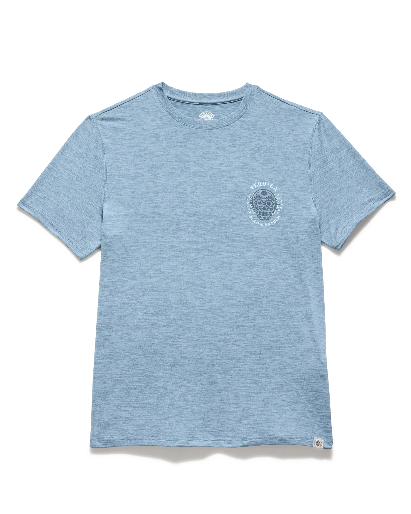 Flag and Anthem Tequila Skull Performance Tee - Spiked Sugar Skull