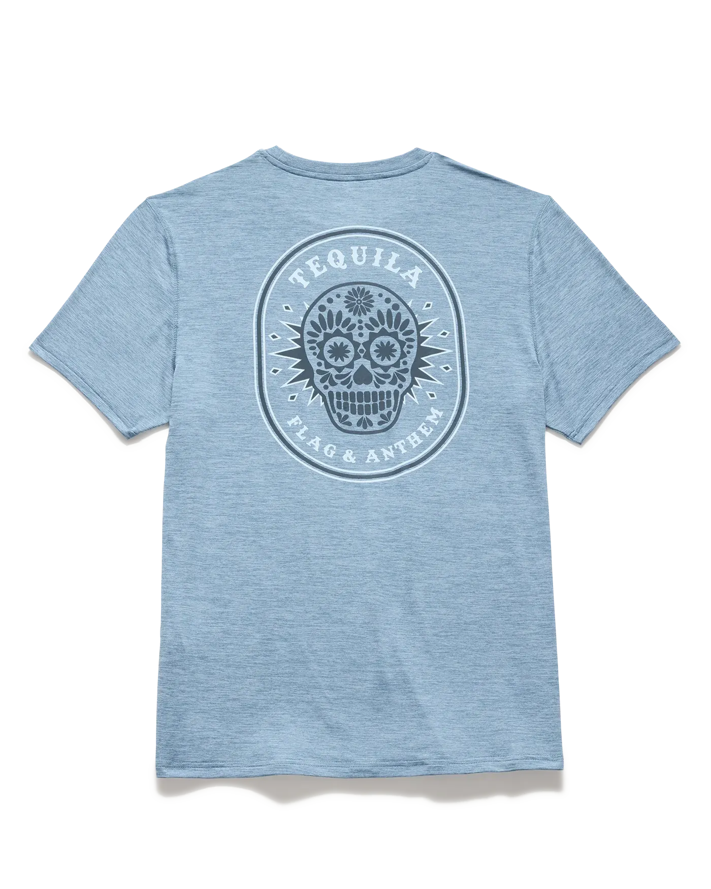 Flag and Anthem Tequila Skull Performance Tee - Spiked Sugar Skull
