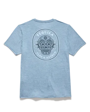 Flag and Anthem Tequila Skull Performance Tee - Spiked Sugar Skull
