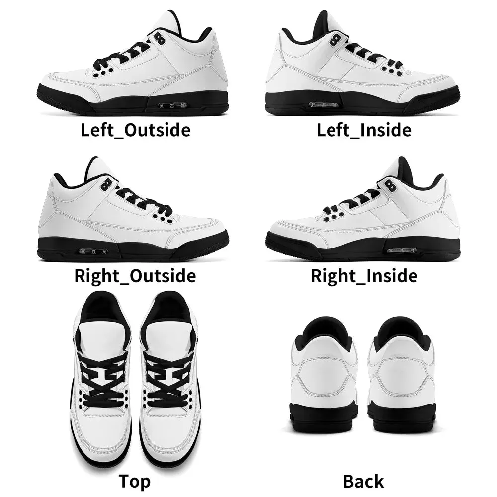High Top Retro Leather Basketball Sneakers