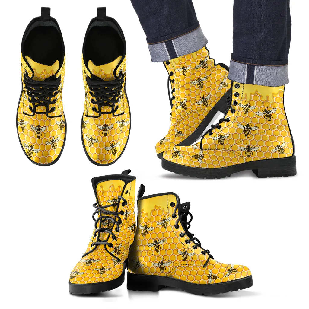 HONEYCOMB BEE BOOTS - FREE SHIPPING WORLDWIDE