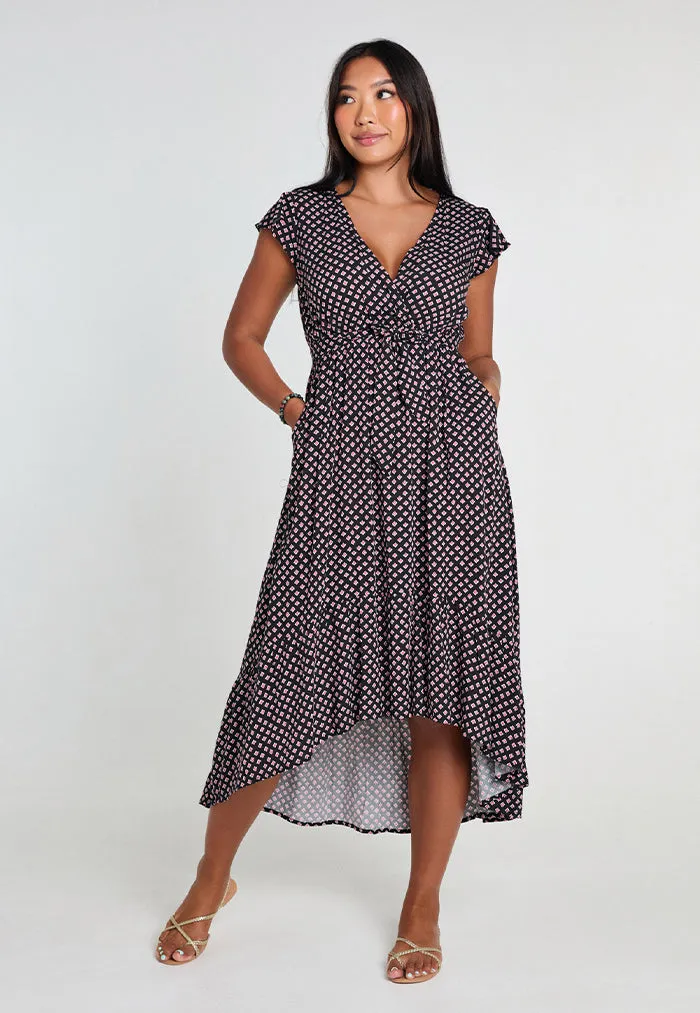 Indii Breeze Nelly Midi Dress - Red Square