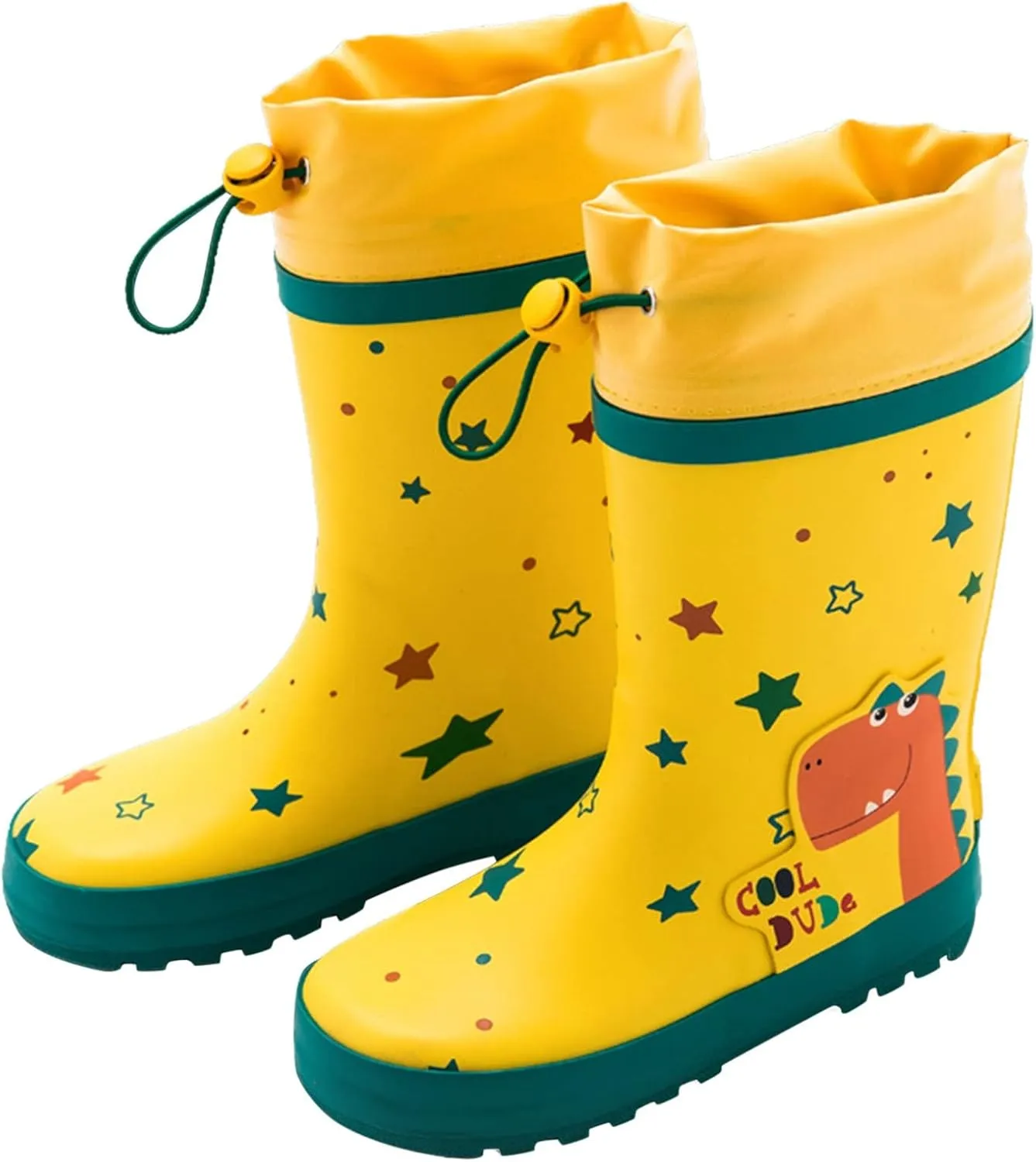 IWIHMIV Rain Boots for Toddler Girls Toddler Kids Lightwight Waterproof Rain Boots Rubber Adjustable Rain Boots
