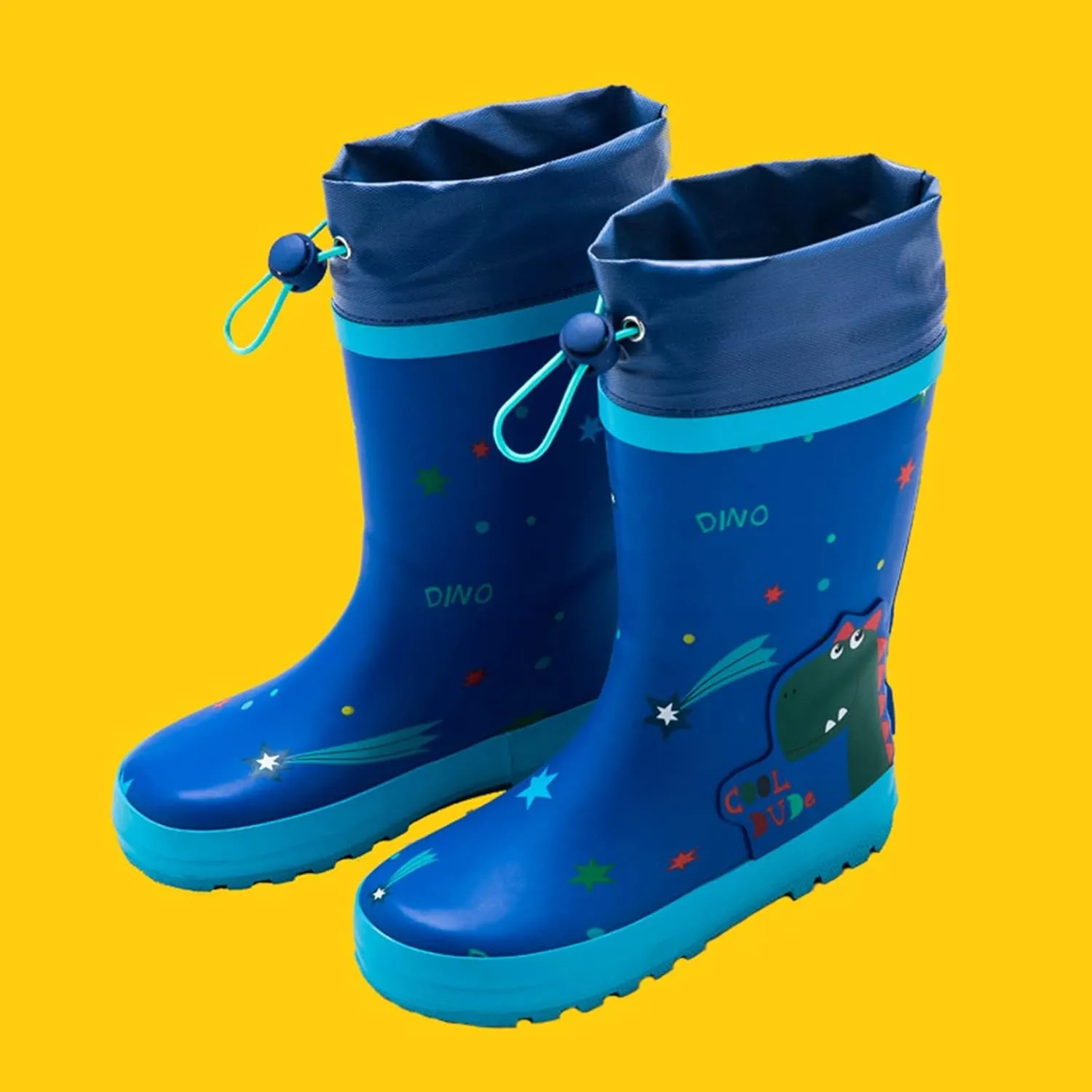 IWIHMIV Rain Boots for Toddler Girls Toddler Kids Lightwight Waterproof Rain Boots Rubber Adjustable Rain Boots
