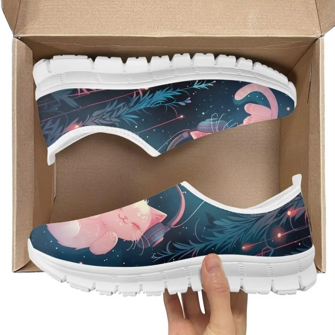 Jeiento Womens Casual Shoes Slip-On Loafers Soft Shoes Travel Jogging Shoes Ladies Comfort Footwear Trainers Workout Flat Shoes