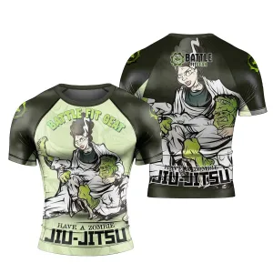 Jiu Jitsu Frankenstein Men's Short Sleeve Rash Guard