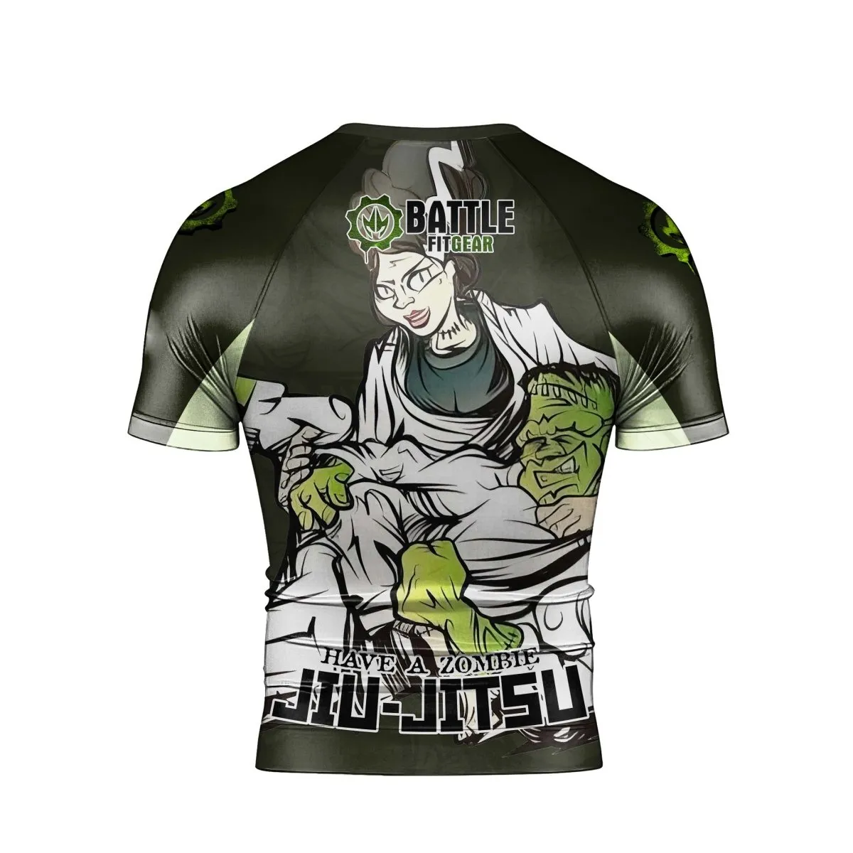 Jiu Jitsu Frankenstein Men's Short Sleeve Rash Guard