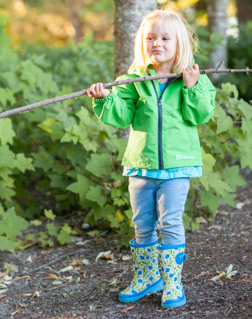 KID’S BUCKLE RUBBER RAIN BOOTS SWEET BLUEBERRIES