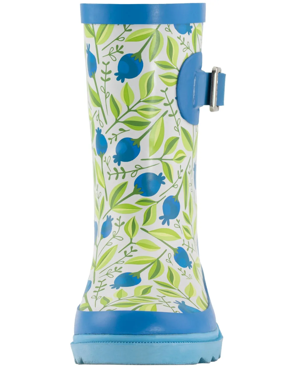 KID’S BUCKLE RUBBER RAIN BOOTS SWEET BLUEBERRIES
