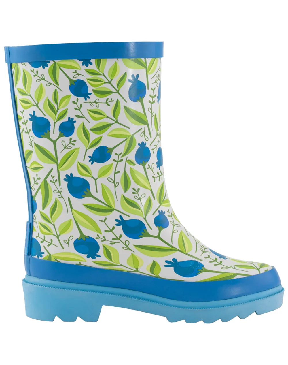 KID’S BUCKLE RUBBER RAIN BOOTS SWEET BLUEBERRIES