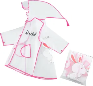 Kids Cute Cartoon Raincoats Boys Girls Lightweight Rain Jacket Coat Waterproof Rain Poncho Reusable Rainwear Kids