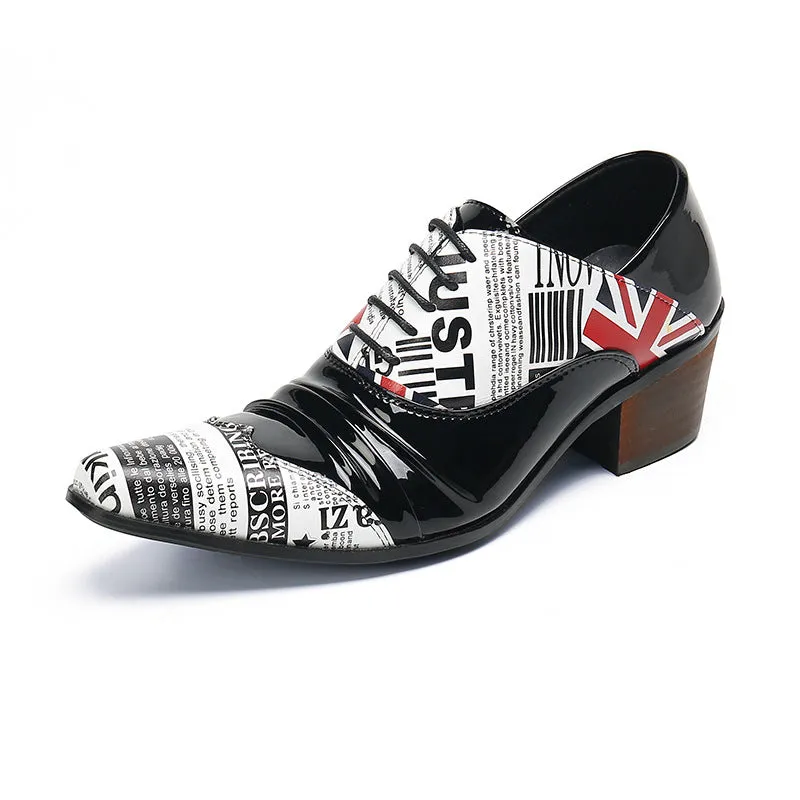 Leather shoes for men, business formal wear, genuine leather men's casual shoes, British style summer breathable and versatile pointed toe heightening shoes