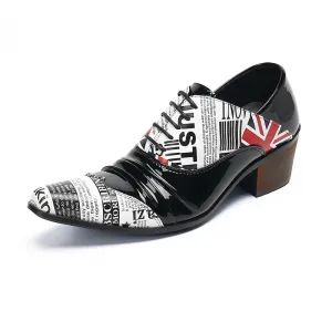 Leather shoes for men, business formal wear, genuine leather men's casual shoes, British style summer breathable and versatile pointed toe heightening shoes