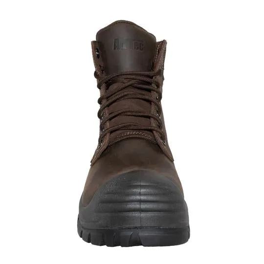 Men's 6" Brown Waterproof Composite Toe Work Leather Boots