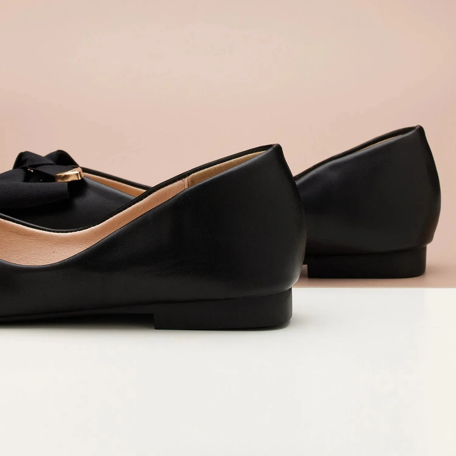Metal Bow Ballerina Flats (Eva)