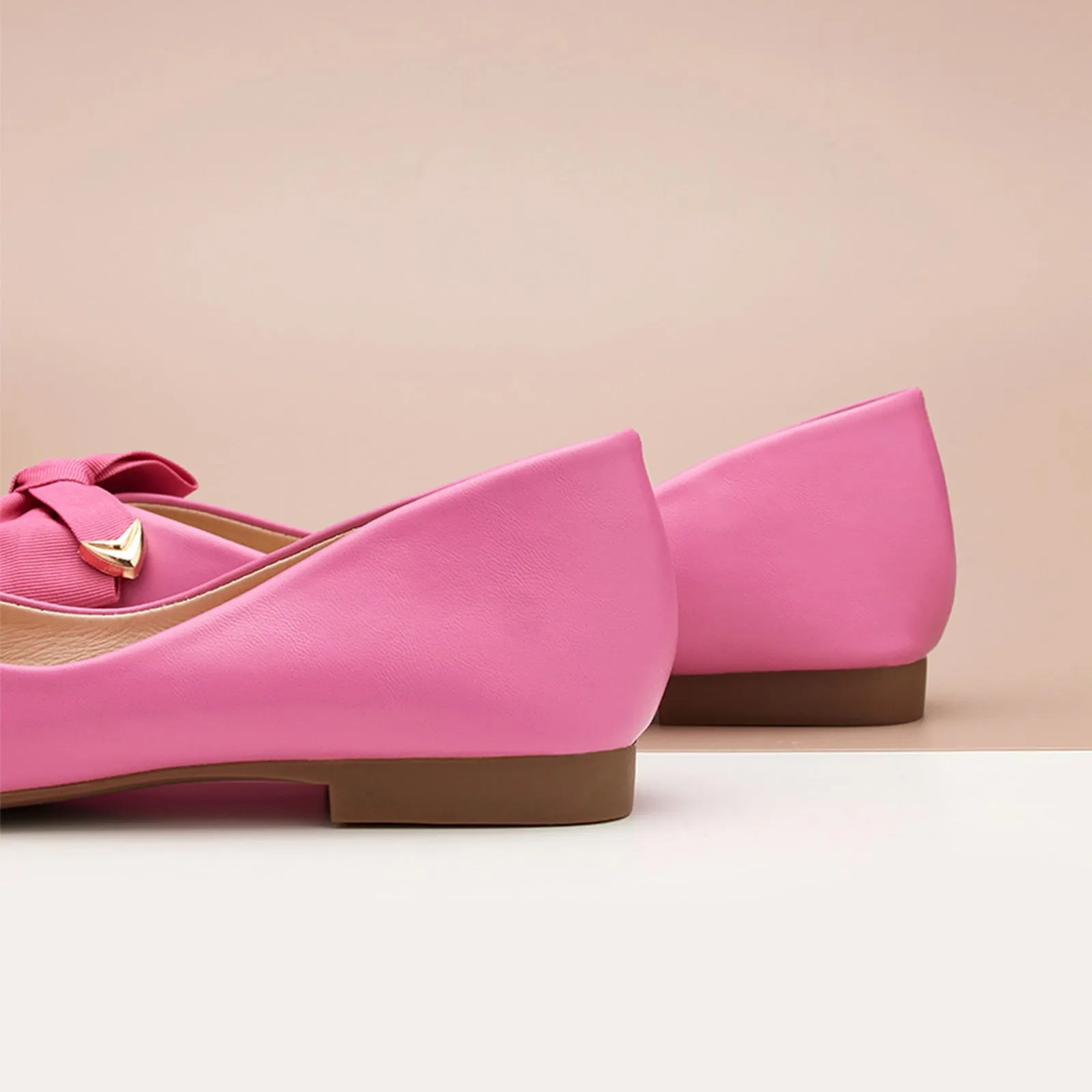 Metal Bow Ballerina Flats (Eva)