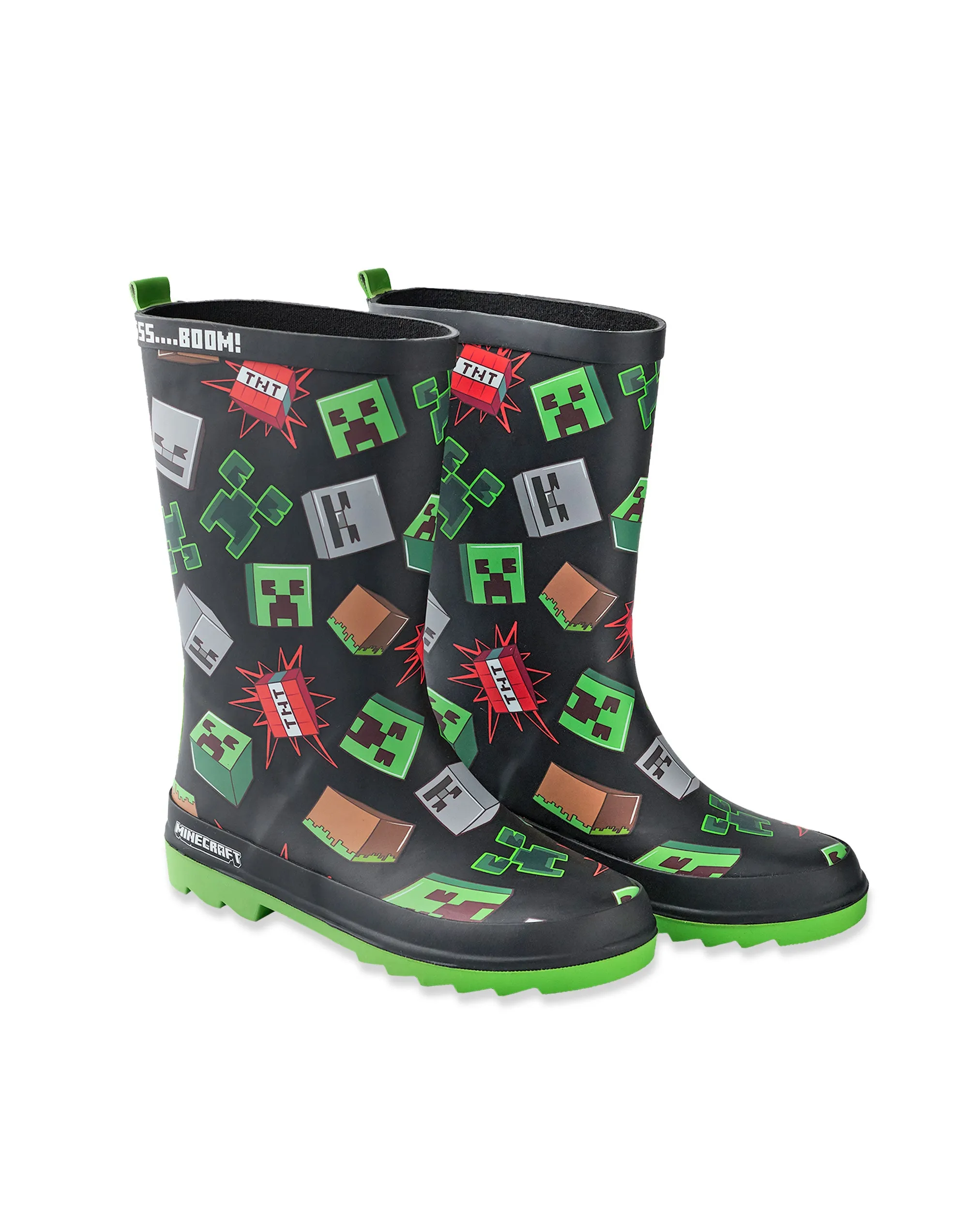 Minecraft Character Icon Boys Black Wellington Boots without Handles