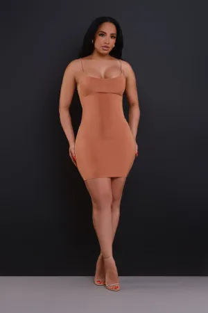 Molly Strappy Mini Dress - Clay