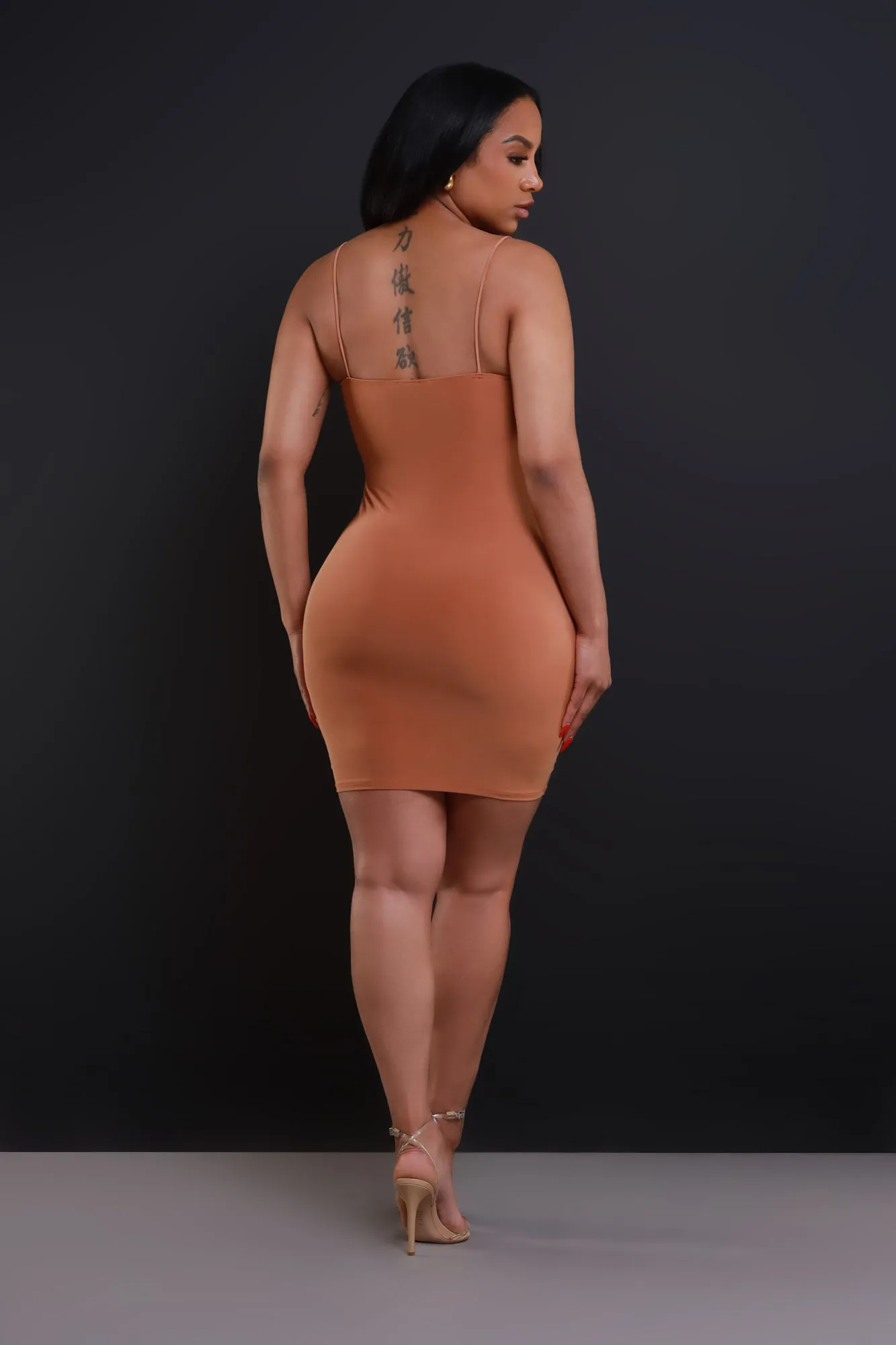 Molly Strappy Mini Dress - Clay