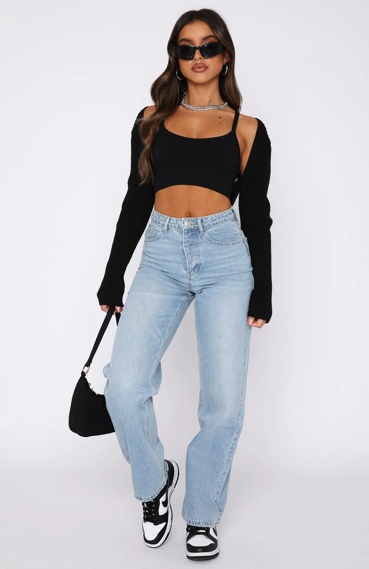 One Call Away High Rise Straight Leg Jeans Vintage Mid Blue