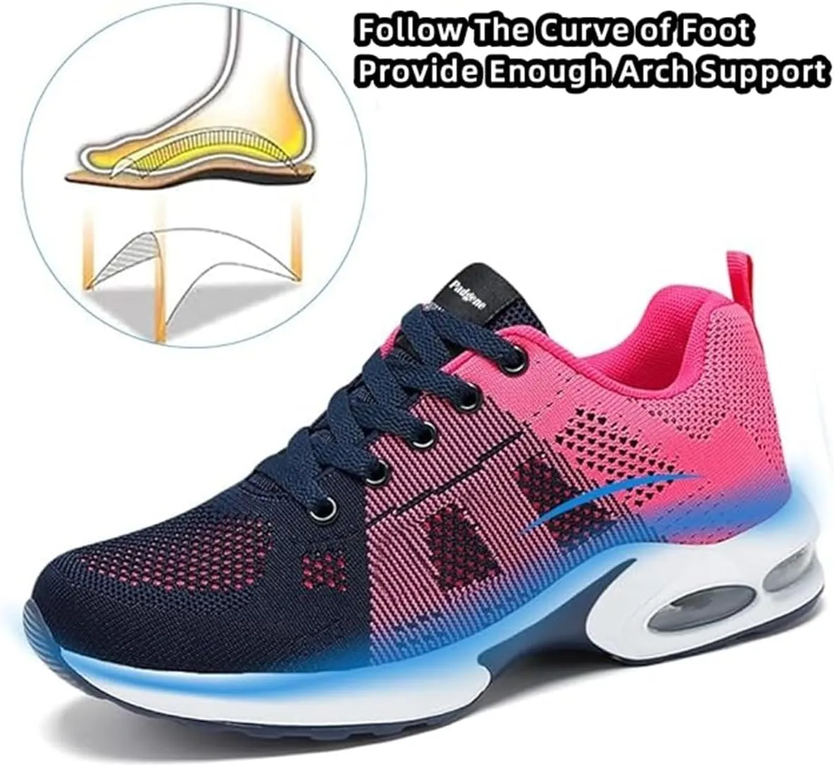 Orthopedic Shoes for Women Slip On Air Cushion Running Walking Lightweight Mesh Breathable Safety Shoe Casual Athletic Non Slip Sneakers
