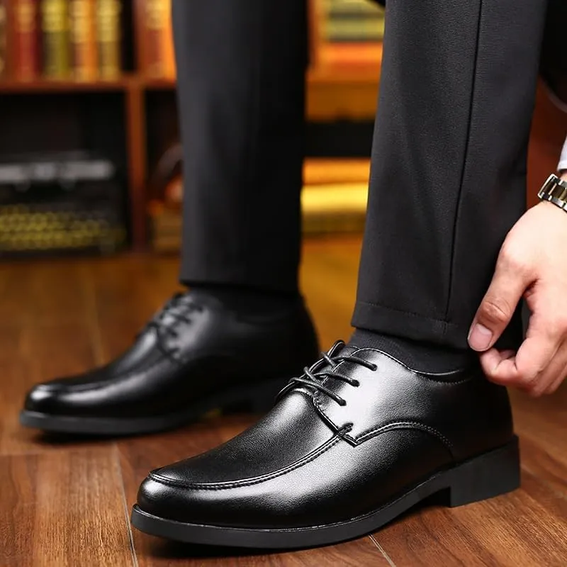Oxford Shoes for Men's Fashion Lace Up Comfort Orthopedic Breathable Waterproof Leather Non Slip Anti-Slip Casual