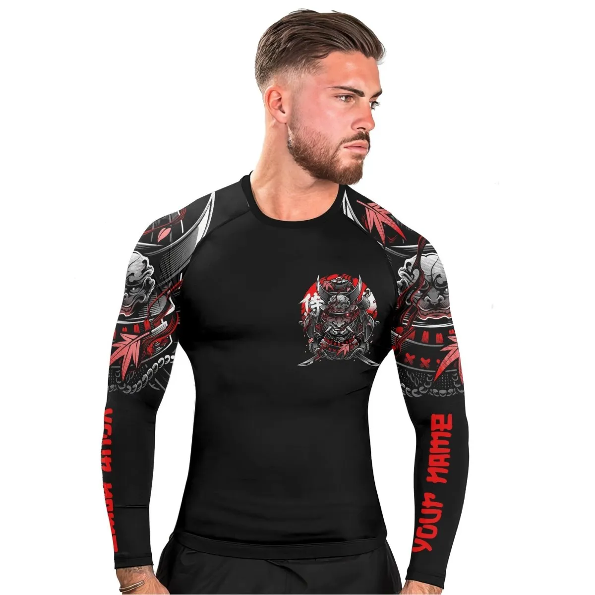 Personalized Devil Shogun Long Sleeve Rash Guard