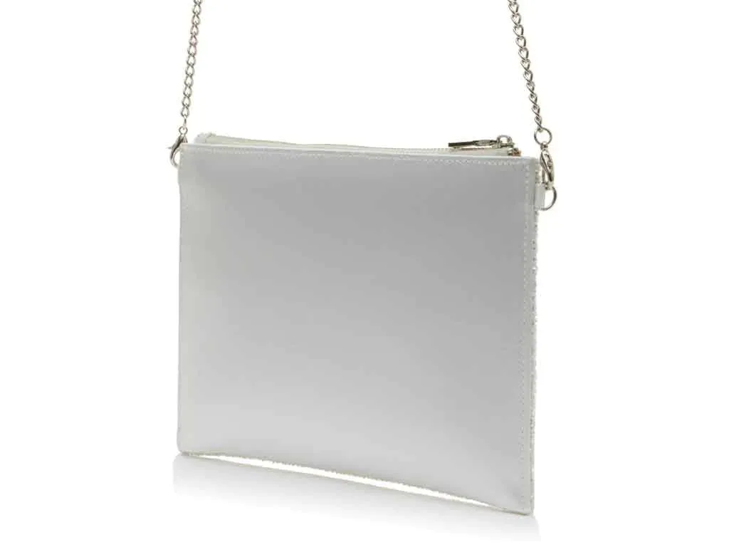 Rainbow Club Ivory Satin and Glitter Handbag Arizona