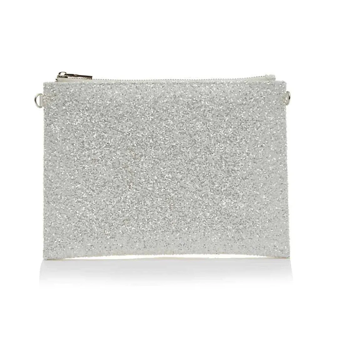 Rainbow Club Ivory Satin and Glitter Handbag Arizona