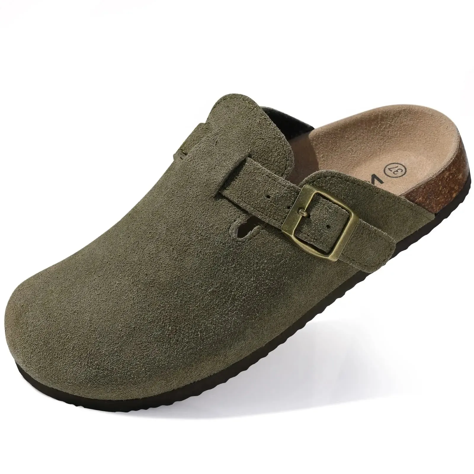 Riley Reese Suede Cork Mules