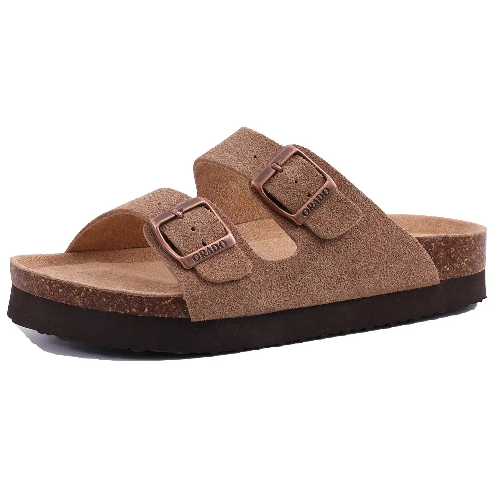 Riley Reese Suede Cork Mules