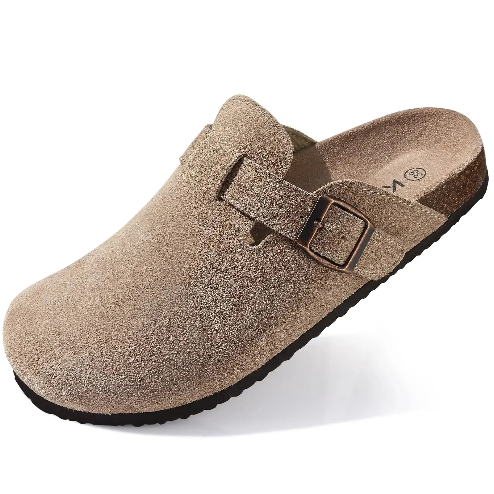 Riley Reese Suede Cork Mules