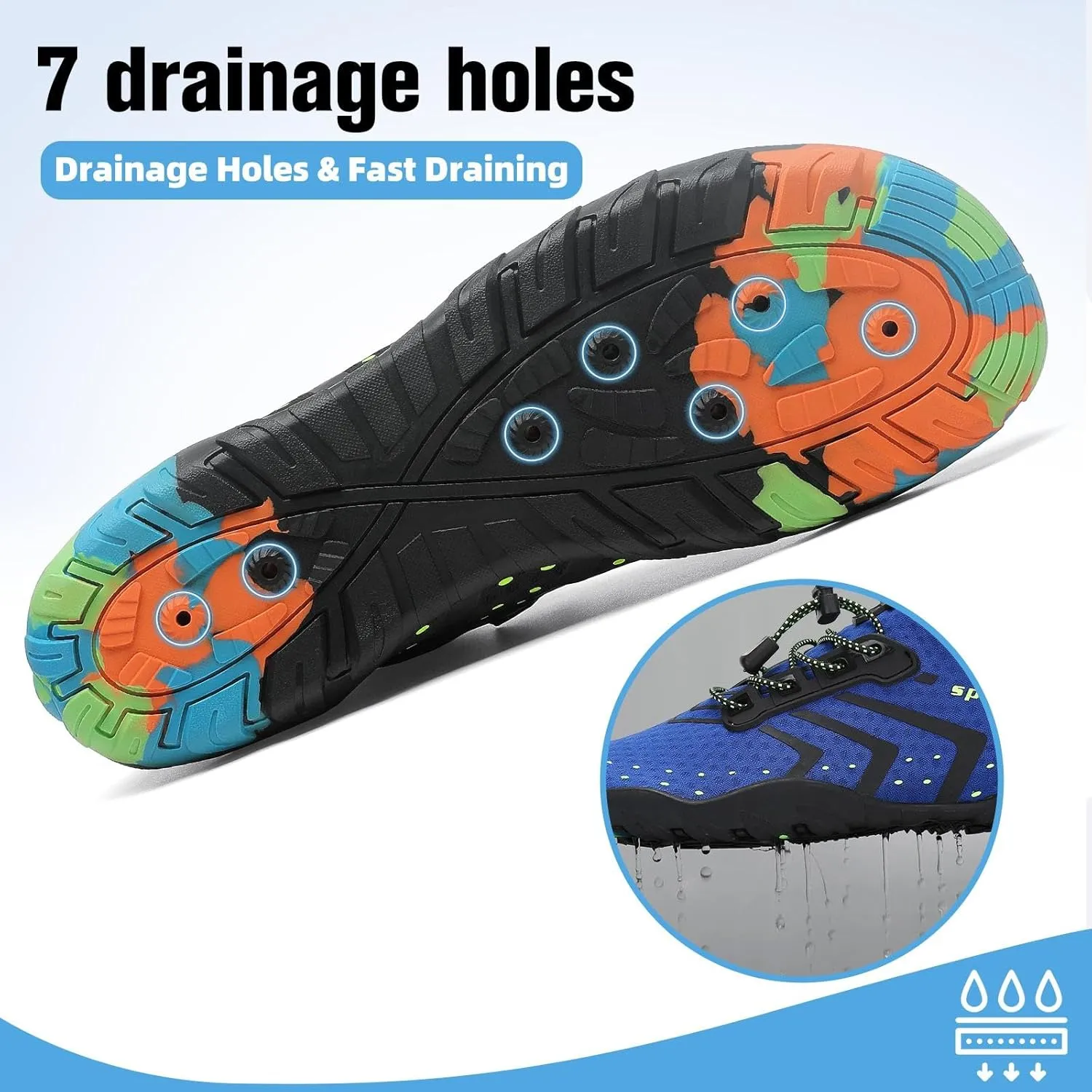 SAGUARO Quick-Dry Water Shoes for Women  Swim Shoes, Beach Shoes, Aqua Shoes with Lightweight, Breathable, Slip-Resistant Design for Pool & Outdoor Use