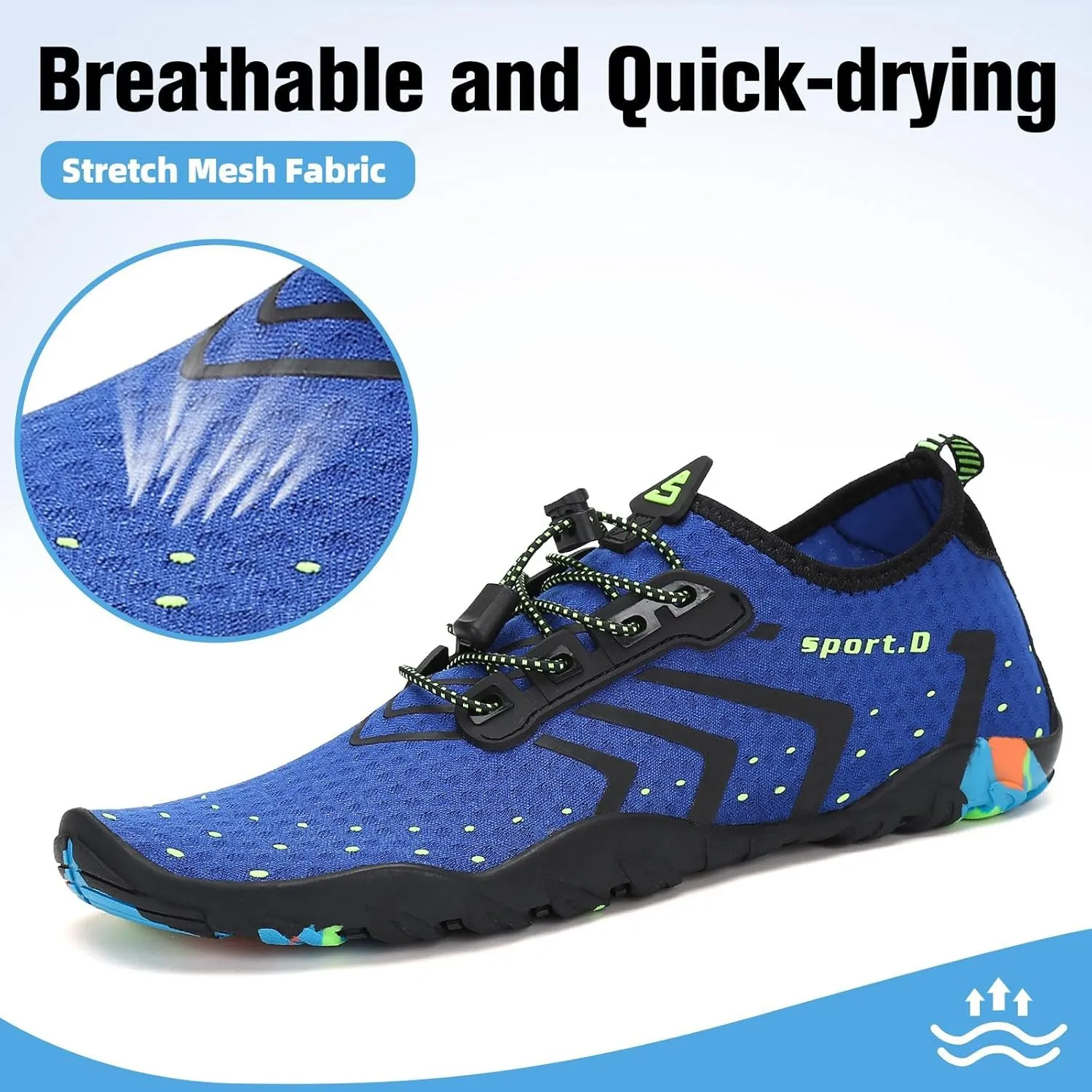 SAGUARO Quick-Dry Water Shoes for Women  Swim Shoes, Beach Shoes, Aqua Shoes with Lightweight, Breathable, Slip-Resistant Design for Pool & Outdoor Use
