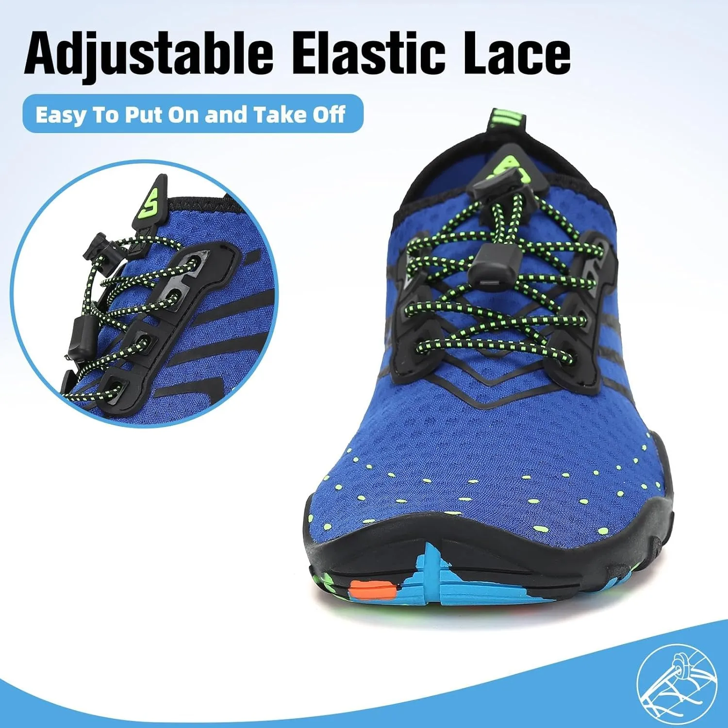 SAGUARO Quick-Dry Water Shoes for Women  Swim Shoes, Beach Shoes, Aqua Shoes with Lightweight, Breathable, Slip-Resistant Design for Pool & Outdoor Use