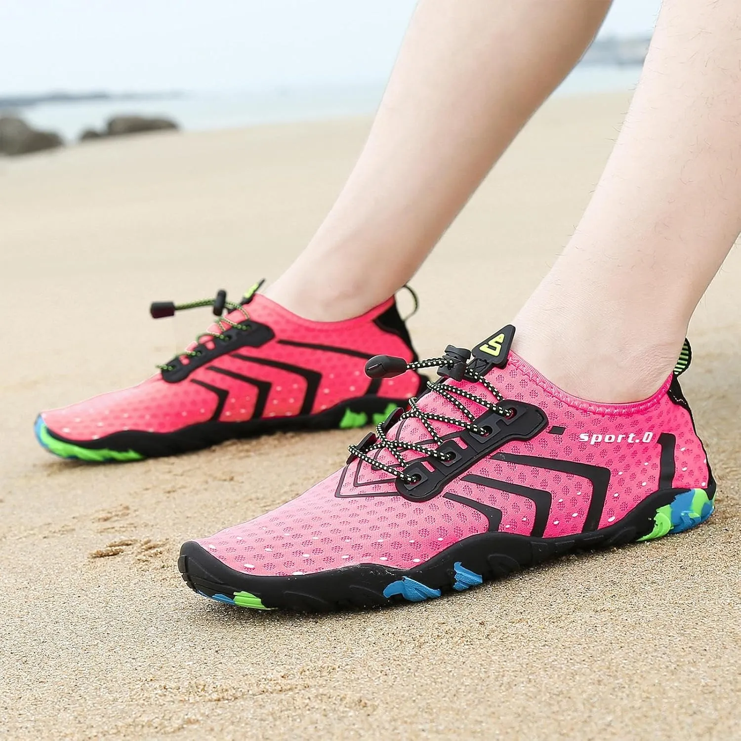 SAGUARO Water Shoes Women  Swim Shoes, Quick-Dry Barefoot Aqua Socks for Beach, Pool, Surfing and Outdoor Activities