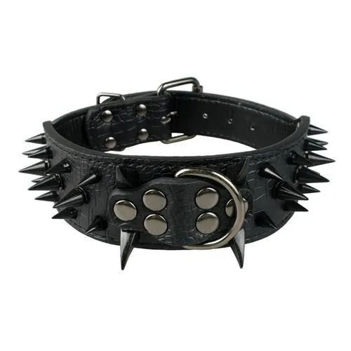 Spiked Leather Dog Collar