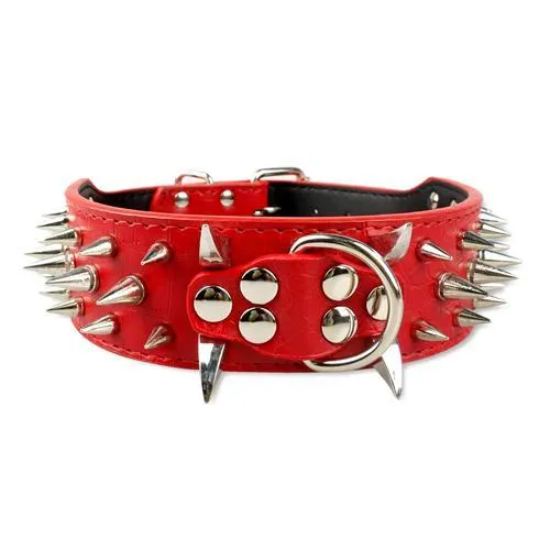 Spiked Leather Dog Collar