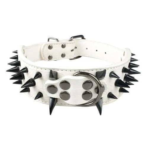 Spiked Leather Dog Collar